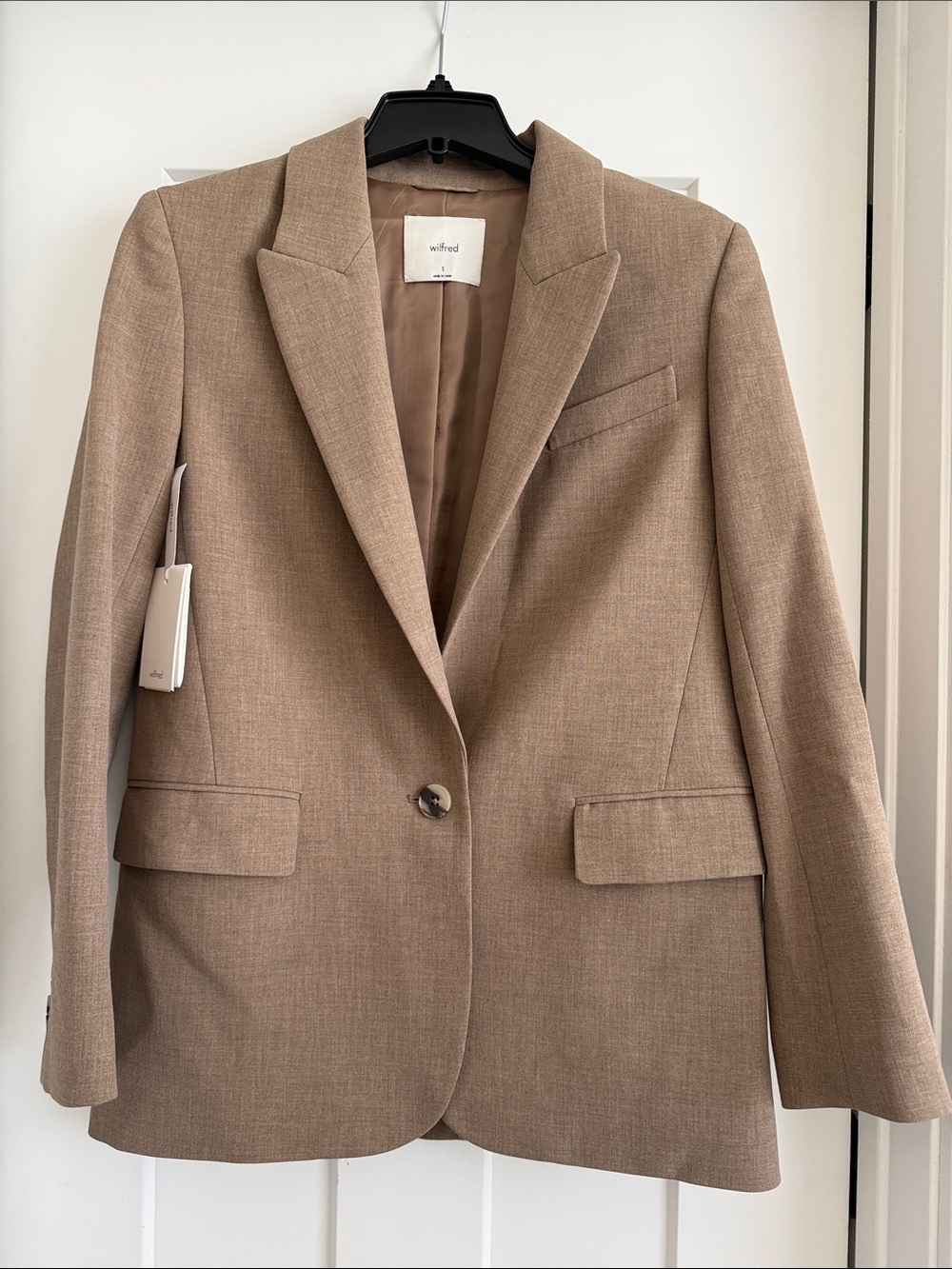 Aritzia Wilfred Flores blazer jacket heather grey taupe NEW
